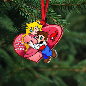 Always Feel Safe Couple Personalized Ornament - Gift For Game Fan Couple 06QHHN131023 - Ornament - GoDuckee