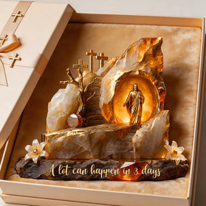 Holy Jesus Christ Resurrection Plaque, Easter Gifts For Christians 01qhdt070326 - Shaped Plaques - GoDuckee