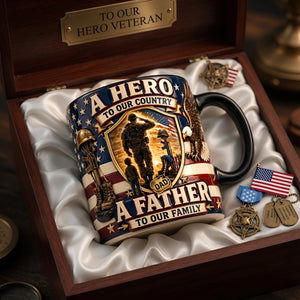Proud Veteran Dad Black Mug - Gifts For Dads 01palu050526 - Coffee Mug - GoDuckee