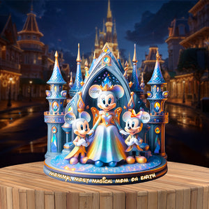 Personalized Gifts For Magical Mom Acrylic Plaque, Most Magical Mom On The Earth - Shaped Plaques - GoDuckee