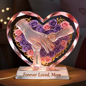 Hand Of Love Acrylic Light Box - Personalized Gifts For Mother's Day 02NAQN150426 - Light Box - GoDuckee