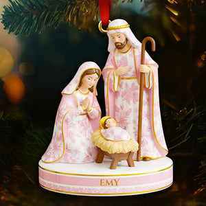 Toile de Jouy Nativity Christmas Ornament – Personalized Gifts for Believers 02PGDT021025 - Ornament - GoDuckee