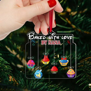 Grandma's Cupcakes Baked With Love 01topu271023 Personalized Ornament - Ornament - GoDuckee