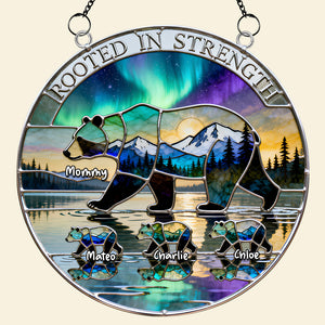 Aurora Bear Mom Tribal Suncatcher - Personalized Gifts For Moms 01QHDT190326 - Ornament - GoDuckee