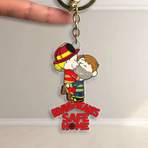 Personalized Gifts For Couple Keychain Firefighter Couple 051OHMH180125HG - Keychains - GoDuckee