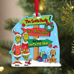 Let's Be Naughty And Save Santa The Trip, Personalized Ornament PW-02HUTN290923, Christmas Gift For Coupe - Ornament - GoDuckee