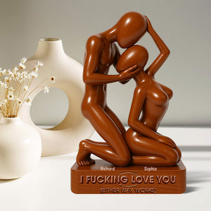 Funny Couple Acrylic Plaque Personalized Gifts For Couple 02OHQN230525 - Shaped Plaques - GoDuckee