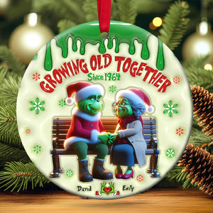 Personalized Gifts For Old Couple Ceramic Ornament 04ohqn281024 - Ornament - GoDuckee