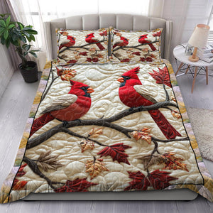 Personalized Cardinal Quilt Bedding Set Special Line 03hutn061124 - Blanket - GoDuckee