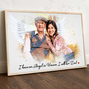 Custom Photo Gifts For Heaven Personalized Canvas Print I Have An Angel In Heaven - Canvas Print - GoDuckee