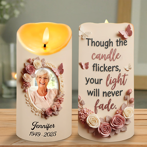 Eternal Memory Glow LED Candle - Custom Photo Human Memorial Gifts 05pgpu110725 - Led Candle - GoDuckee
