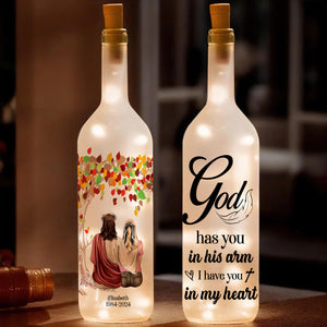 Personalized Gift For Christian Bottle Lamp God Has You In His Arm 04HULU240225TM - Bottle Lamp - GoDuckee