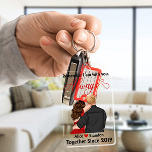 Romantic Couple, Love You Forever And Ever, Remember I Am With You, Personalized Keychain, Couple Gifts, Gifts For Couple, Gifts For Him, Gifts For Her - Keychains - GoDuckee