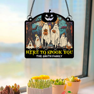 Personalized Gifts For Family, Spooky Family Suncatcher Ornament 02TOPU090824HH - Ornament - GoDuckee