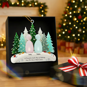 Walking Together Christmas Ornament - Personalized Gifts For Friends 02naqn111025 - Ornament - GoDuckee