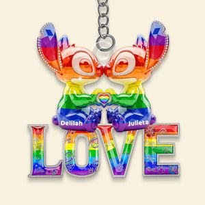 LGBT Experiment Couple Keychain Personalized Gifts For LGBT+ Pride 03OHDT230525 - Keychains - GoDuckee