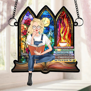 Personalized Gift For Book Lovers Suncatcher Ornament Reading Book Girl 01OHLU311224TM - Ornament - GoDuckee