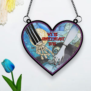 Personalized Gifts For Couple Suncatcher Window Hanging Ornament 01KAMH280524 - Ornaments - GoDuckee