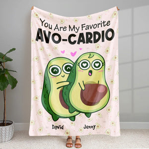 Personalized Gifts For Couple Blanket My Favorite Avo-Cardio - Blankets - GoDuckee