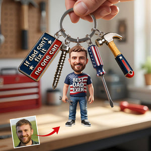 USA Tool Kit Daddy Keychain With Charms Custom Photo Gifts 03PADT020526 - Keychains - GoDuckee