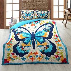 Personalized Butterfly Quilt Bed Set 05hupu170125 - Blanket - GoDuckee