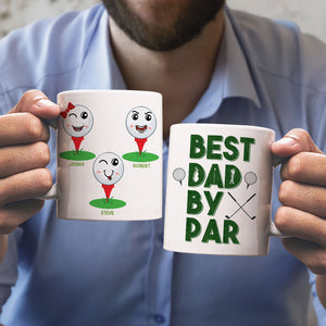 Best Dad By Par Personalized MUg, Gift For Father's Day - Coffee Mug - GoDuckee