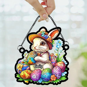 Gifts For Easter's Day Acrylic Suncatcher Rabbit Eggs 03xqqn180125 - Ornament - GoDuckee