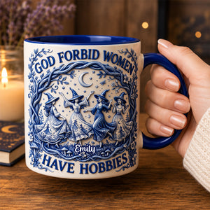 Witch Toile De Jouy Accent Mug - Personalized Gifts For Witches 03tydh210726