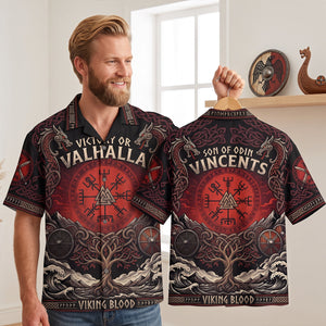 Viking Blood Hawaiian Shirt - Personalized Gifts 01patn170726 - Hawaiian Shirts - GoDuckee