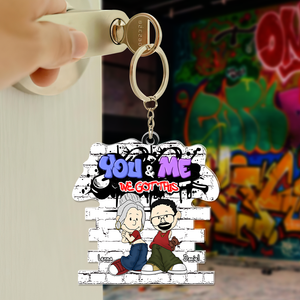 Personalized Gift For Couples Keychain Y2K Cartoon Couple 05KALU271224HG - Keychains - GoDuckee