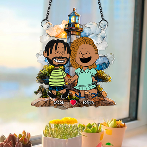 Personalized Gifts For Couple Suncatcher Ornament 02kapu110125hh - Ornament - GoDuckee