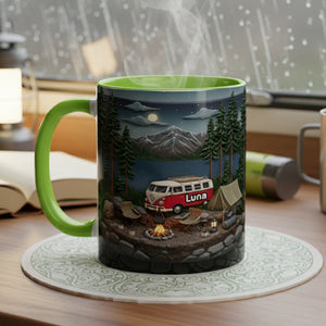 Camping Coffee Accent Mug - Personalized Gifts For Camping Lovers 02kita080126 - Coffee Mug - GoDuckee