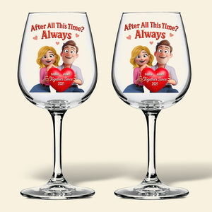 Together Forever Drinking Glass - Personalized Gifts For Couple 01huqn261125 - Glass - GoDuckee