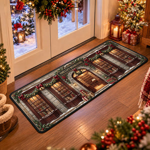 Cozy Bookstore Christmas Rug - Personalized Gifts For Book Lovers 02NAQN260926