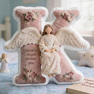Guardian Angel Alphabet Pillow – Personalized Gifts For Loved Ones 01paqn090126 - Pillow - GoDuckee