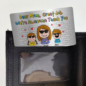 Personalized Gifts For Mom Aluminum Wallet Card Babies Say Thank Mom 02KAMH181224HH - Wallet Card - GoDuckee
