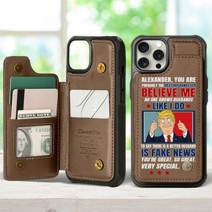Personalized Gifts For Couple Flip Wallet Phone Case, Terrific Husband & Wife 03QHLU200225HG - Phone Case - GoDuckee