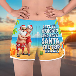 Naughty Couple Beach Shorts - Personalized Gifts For Couple 01ohqn110725 - Beach Shorts - GoDuckee