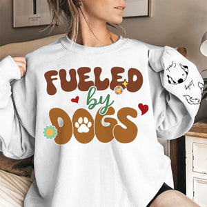 Dog Lover Fueled By Dogs Personalized Shirt, Gift For Dog Moms, Dog Dads - AOP Products - GoDuckee