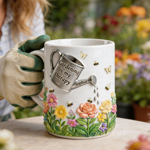 Gardening Therapy Coffee Mug – Personalized Gifts For Garden Lovers 06toqn291225 - Coffee Mug - GoDuckee