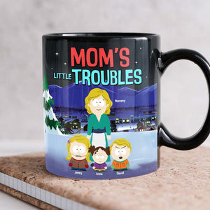 Personalized Gifts For Mom Coffee Mug 01tgtn030425hg Mom's Little Troubles - Coffee Mug - GoDuckee