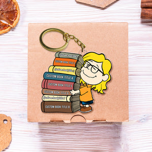 Personalized Gifts For Book Lovers Keychain, Custom Favorite Book Title 02qhqn090125hg - Keychains - GoDuckee