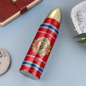 Police Bullet Tumbler With Department Logo - Custom Police Station Patches Gifts For Police With Name, Number Tag 01qhqn121224 - Tumbler Cup - GoDuckee