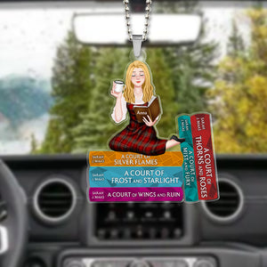 Personalized Gifts For Book Lover Car Ornament Reading Girl 01hutn050324pa - Ornaments - GoDuckee