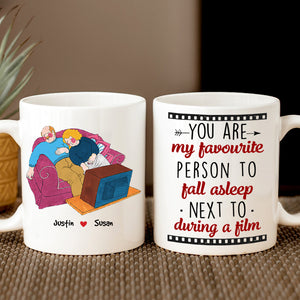 You Are My Favorite Person To Fall Asleep Next To, Couple Gift, Personalized Mug, Sleepy Couple Mug - Coffee Mug - GoDuckee