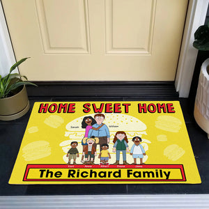 Personalized Gifts For Family Doormat Home Sweet Home 03NAQN080225HG - Doormat - GoDuckee