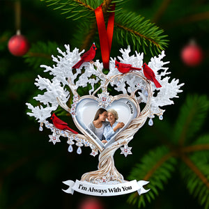 Cardinal Memory Custom Photo Ornament - Personalized Memorial Gift For Loved Ones 01TGLU180825 - Ornament - GoDuckee