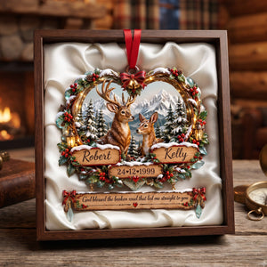 Personalized Deer Couple Christmas Ornament - Romantic Gifts For Couple 03palu010926