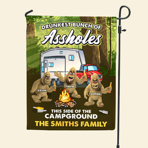Drunkest Bunch Of Assholes, Personalized Flag, Drinkers Gifts 07HUDT231223 - Flag - GoDuckee