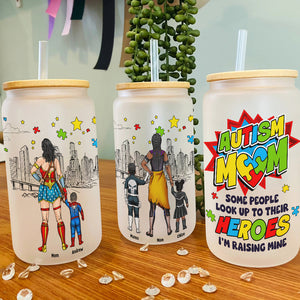 Personalized Gifts For Autism Mom Glass Can 01HUDT210225PA - Glass Can - GoDuckee